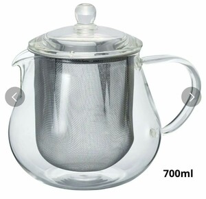 新品 ハリオ HARIO リーフティー ポット 耐熱ガラス700ml 茶器 ハーブティー 紅茶 緑茶 急須 茶こし 大きい