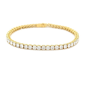 [ green shop pawnshop ] Boucheron diamond tennis bracele total approximately 6ct rank K18YG[ used ]