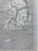 1866年 朝鮮の地図 丙寅洋擾 アンリ ジュウベル作成 オリジナル木版画_画像2