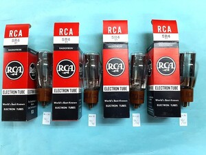 ■未使用品■赤黒元箱■5R4GY RCA 4本組 同一ロット その１