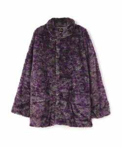 [ beautiful goods ]Needles/ needle z/S.C. Car Coat-Faux Fur/UNEVEN PRINTED fake fur coat purple regular price 79,200 jpy S