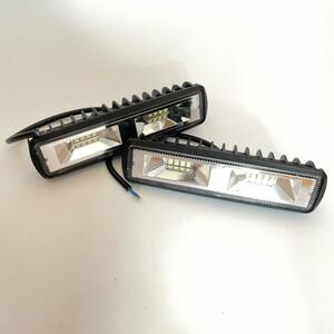 ※2個セット LED ワークライト 作業灯 18W 12-24V汎用 フォグランプ 16LED 　 　