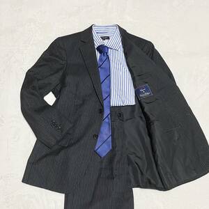 231126 BROOKSBROTHERS ブルックスブラザーズ スーツ 38SHT32W M相当 ダークグレー ストライプ