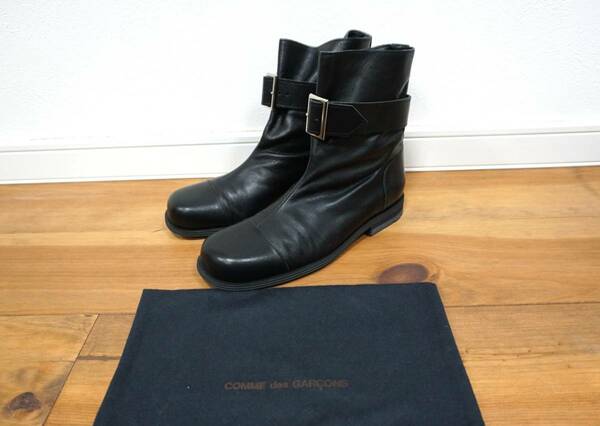 COMME des GARCONS ベルト付きショートブーツ 22.5cm 日本製