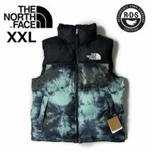 1円～!売切!【正規新品】THE NORTH FACE PRINTED 1996 RETRO NUPTSE VEST ダウンベスト ヌプシ RDS 700 US限定(XXL)青 総柄 190122-115-C_画像2