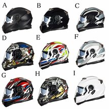 新品 9色 システムヘルメット バイク フリップアップヘルメット uvカット 内装洗濯可 おしゃれ ヘルメット_画像3
