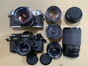 キャノン Canon AE-1 FD 50mm F1.4 S.S.C./50mm F1.8/FD28mm/COSINA 20mm/Tokina AT-X 28-135mm/まとめて ジャンク セット まとめ (173)