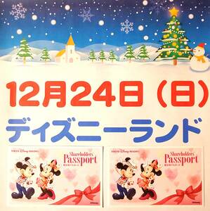 ★12月24日(日) 東京ディズニーランド・１dayパスポート・ペアチケット