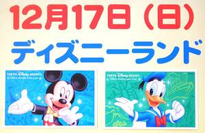 ★12月17日(日) 東京ディズニーランド・１dayパスポート・ペアチケット