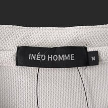 新品 イネドオム ヘンリーネック ワッフル カットソー L アイボリー 【I45887】 INED HOMME メンズ Tシャツ コットン リブ ジャージー_画像8