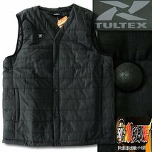 新品 タルテックス 10秒即暖 撥水 中綿 バッテリー ヒート ベスト 5L 濃灰 【8-309_14】 TULTEX メンズ 秋冬 キルティング ブルゾン ゴルフ_画像1