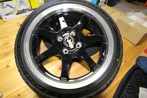 BADX エスホールド S-7S 16インチ 5.5J 4-100 +48 グッドイヤー イーグル LS2000 ハイブリッド2 165/50R16 4本セット 使用期間わずか 美品