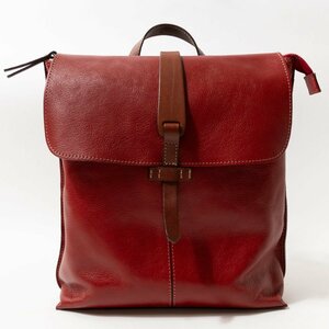 LILY リリー レザー リュックサック レッド 赤 ダークブラウン こげ茶 本革 日本製 レディース シンプル カジュアル ベーシック bag 鞄