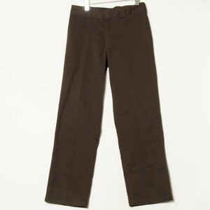 Dickies ディッキーズ 874 FLEX ORIGINAL FIT ワーク パンツ ボトムス 32×32 茶色/ブラウン コットン ポリエステル 古着 カジュアル