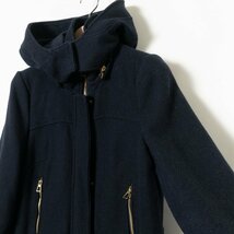 ZARA trafaluc OUTERWEAR ジップアップコート ザラ トラファルク アウターウェア ダークネイビー フード取り外し可能 綺麗め USAサイズM_画像2