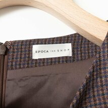 EPOCA THE SHOP エポカ ザ ショップ ギンガムチェック 配色 ロングワンピース 38 レーヨン マルチカラー 綺麗め クラシック カジュアル_画像2