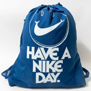 NIKE ナイキ HAVE A NIKE DAY ナップサック リュック ポリエステル ブルー 青系 スマイルマーク ロゴ スポーティ アウトドア ユニセックス