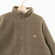 Burberry バーバリー フリース ジャケット ボアジャケット アウター 上着 Mサイズ ポリエステル100% カーキブラウン系 カジュアル 秋冬_画像3