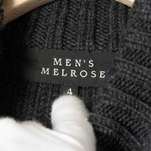 MEN'S MELROSE メンズメルローズ ドライバーズ ニット セーター ジップ 4 グレー 灰色 メンズ 紳士 男性 ウール100％ カジュアル シンプル_画像5