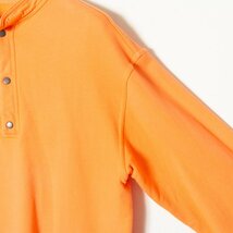 CHUMS チャムス ハーフボタン トレーナー トップス カットソー L USA製 オレンジ 橙 メンズ 紳士 男性 アウトドア カジュアル 古着_画像3
