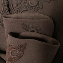 jun ashida ジュンアシダ セットアップ ジャケット 半袖 ワンピース ロング丈 刺繍 11 羊毛100% ブラウン 茶色 綺麗め フォーマル 婦人服_画像4