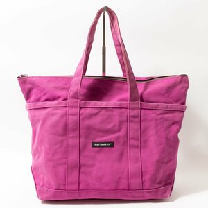 marimekko トートバッグ マリメッコ パープル系 シンプル 無地 ファスナー カジュアル キャンパス マチあり 手提げ bag 鞄 婦人 レディース