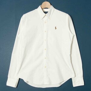 RALPH LAUREN ラルフローレン ボタンダウン 長袖シャツ オックスフォード ホワイト 白 8 SLIM FIT ユニセックス メンズ レディース