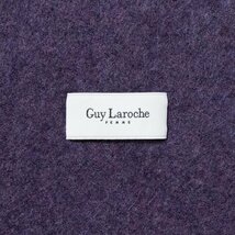 Guy Laroche ギ・ラロッシュ マフラー ストール パープル 紫 暖か フリンジ 無地 ユニセックス 小物 秋冬 綺麗め 上品 差し色_画像2