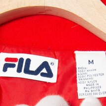 FILA フィラ ジップアップ ジャケット ラグラン スタンドカラー Mサイズ ナイロン ロゴ刺繍 紺/ネイビー スポーツ ウェア 薄手 裏メッシュ_画像7
