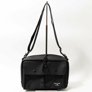 SQUALO WORKS スクアーロ ワークス ショルダーバッグ ブラック 黒 ナイロン PVC メンズ 斜めがけ 収納多数 シンプル カジュアル bag 鞄