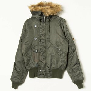 【1円スタート】ALPHA INDUSTRIES アルファインダストリーズ 20005 N-2B フライトジャケット ブルゾン アウター ミリタリー カーキ XS