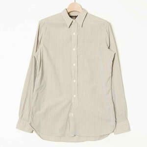 【1円スタート】メール便○ RALPH LAUREN ラルフローレン チェック＆ストライプ長袖シャツ トップス 綿100％ クラシカル 春夏 灰色 S