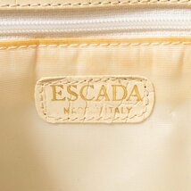 ESCADA ハンドバッグ エスカーダ クリーム系 ゴールド金具 肩掛け クロコ型押し 綺麗め エレガント bag 鞄 婦人 レディース イタリア製_画像8