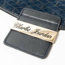 CHARLES JOURDAN ショルダーバッグ シャルルジョルダン ダークネイビー 紺 斜め掛け マグネット スエード レザー bag 鞄 婦人 レディース_画像10