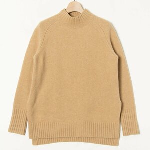 POLO RALPH LAUREN ラルフローレン ハイネック長袖セーター ニット 脇スリット ウールカシミヤ 中厚 ベーシック カジュアル ベージュ S