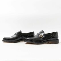 RIKI SHOES レザー ビジネスシューズ ローファー 靴 フラットシューズ ベルト 25.5cm ブラック 黒 綺麗め フォーマル 紳士靴 メンズ_画像7