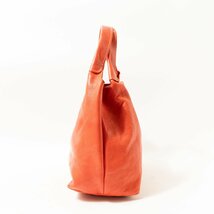 kissora キソラ トートバッグ オレンジ ゴールド オールレザー 本革 日本製 レディース 手さげ シンプル デイリー カジュアル bag 鞄_画像3