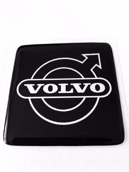 ボルボ ブラック 70 x 70 mm フロントグリル エンブレム バッヂ 黒 / 480 740 760 XC90 等 ステッカー