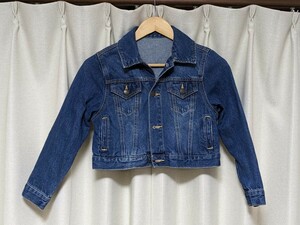  woman .140cm Denim jacket ( short ). Parker. 2 point set 