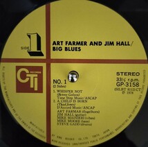 CTI キング 帯付き美盤LP ART FARMER＝JIM HALL／Big Blues　Mike Mainieri　Mike Moore　Steve Gadd　アート ファーマー　ジム ホール_画像3