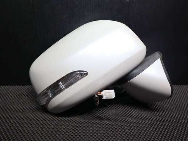 【作動保証】 電動格納 磨きワックス済み 迅速発送 ウインカー W24 パールホワイト 管理C63 ムーブ コンテ L575S L585S ドアミラー 右