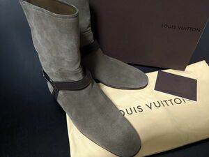 美品 ヴィトン 7 LOUIS VUITTON ハーネス リングブーツ スエード 6837