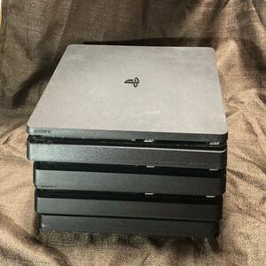 【1円〜】動作品 PlayStation SONY PS4本体 2000A 2100A 2200A 2100B 4台セット 黒ブラック　500GB 1TB 開封シールあり ソニー 