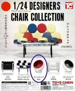 [ unused ] 1/24 designer's chair collection ball chair RED ( gashapon ga tea chair design chair figure )
