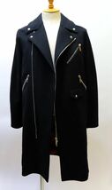 国内正規品 Dior Homme カシミヤウール ライダースコート 633C317A3183 ディオールオム RIDERS COAT ジャケット WOOL CASHMERE 黒 46 JZ-17_画像6