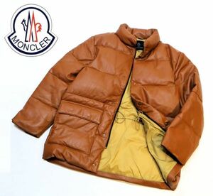 正規品 MONCLER 高級ライン 黒タグ ヒマラヤ レザーダウンジャケット モンクレール LEATHER DOWN JACKET 42352‐00‐69010 ブラウン 1 JZ-2