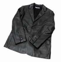 国内正規品 美品 SUPREME 19SS LEATHER BLAZER シュプリーム レザーブレザー テーラードジャケット jacket 黒 ブラック M JZ-18_画像4