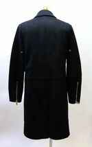 国内正規品 Dior Homme カシミヤウール ライダースコート 633C317A3183 ディオールオム RIDERS COAT ジャケット WOOL CASHMERE 黒 46 JZ-17_画像8