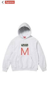 24時間以内発送 M SUPREME Box Logo Hooded Sweatshirt Ash Grey ボックスロゴ パーカー フーディ アッシュグレー シュプリーム 