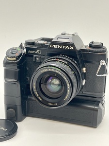 S3429■ PENTAX super A ペンタックス スーパーA モータードライブ付き レンズ シグマ MINI-WIDE 1:2.8 28mm 一眼レフ フィルム カメラ ■